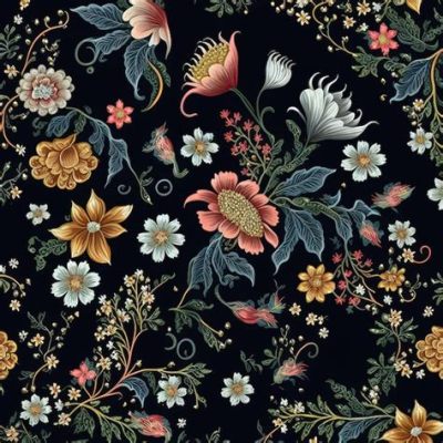  Eunkwangsamguk-yuseolchabun - Intricate Linework and Vivid Floral Motifs